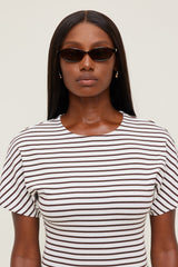 Dynamite Outlets | LE SPECS | Duskfall Oval Sunglasses Brown