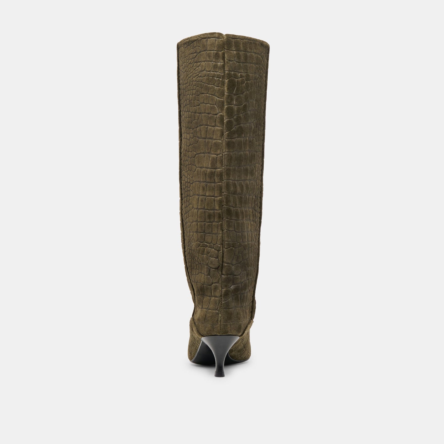 Dolce Vita Roxla Olive Croco Embossed Leather Boots