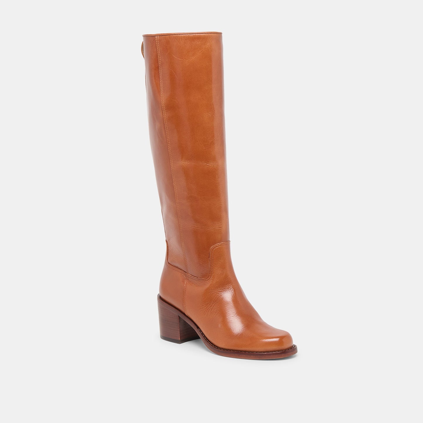 Dolce Vita Lucyle Tan Leather Wide Calf Boots