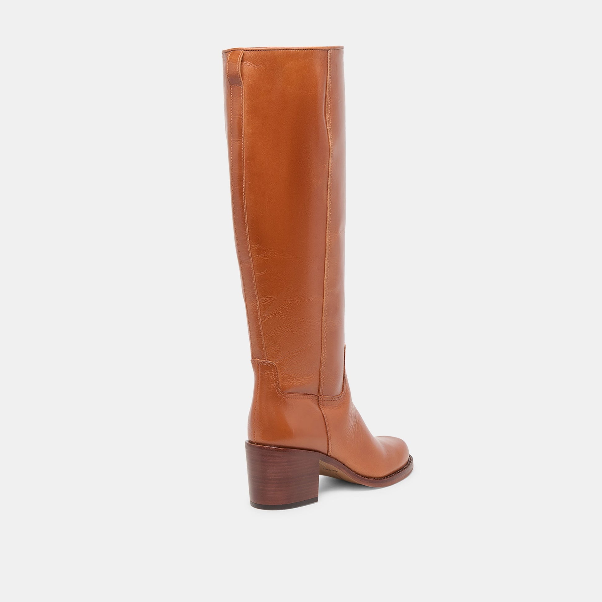 Dolce Vita Lucyle Tan Leather Wide Calf Boots