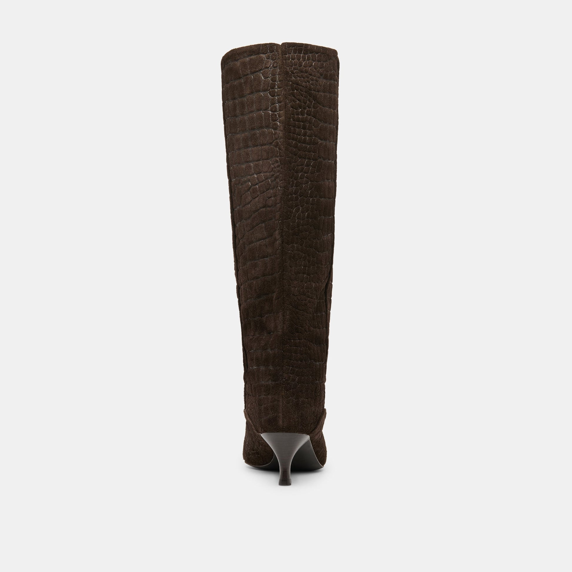 Dolce Vita Roxla Dk Chocolate Croco Embossed Leather Boots
