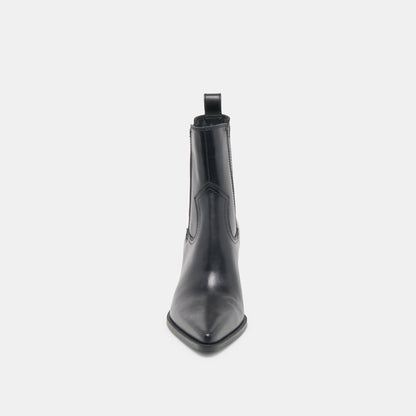 Dolce Vita Slim Black Leather Booties