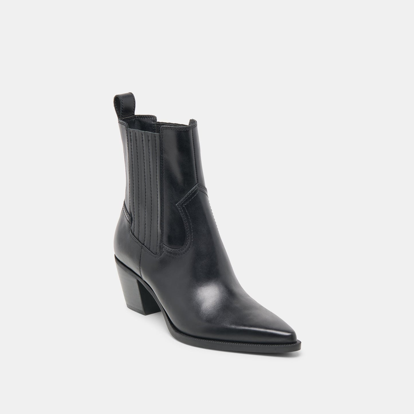 Dolce Vita Slim Black Leather Booties
