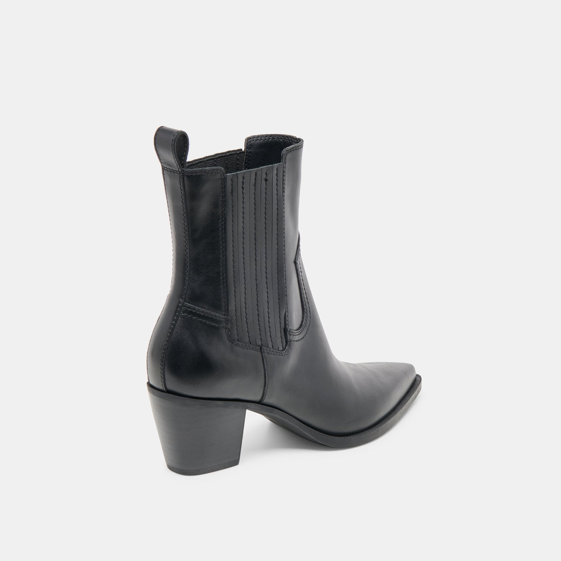 Dolce Vita Slim Black Leather Booties