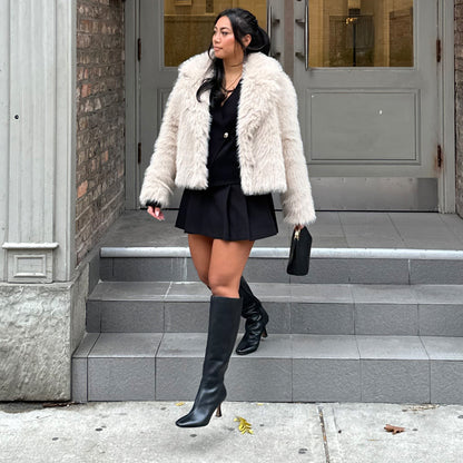 Dolce Vita Gyra Wide Calf Black Leather Boots