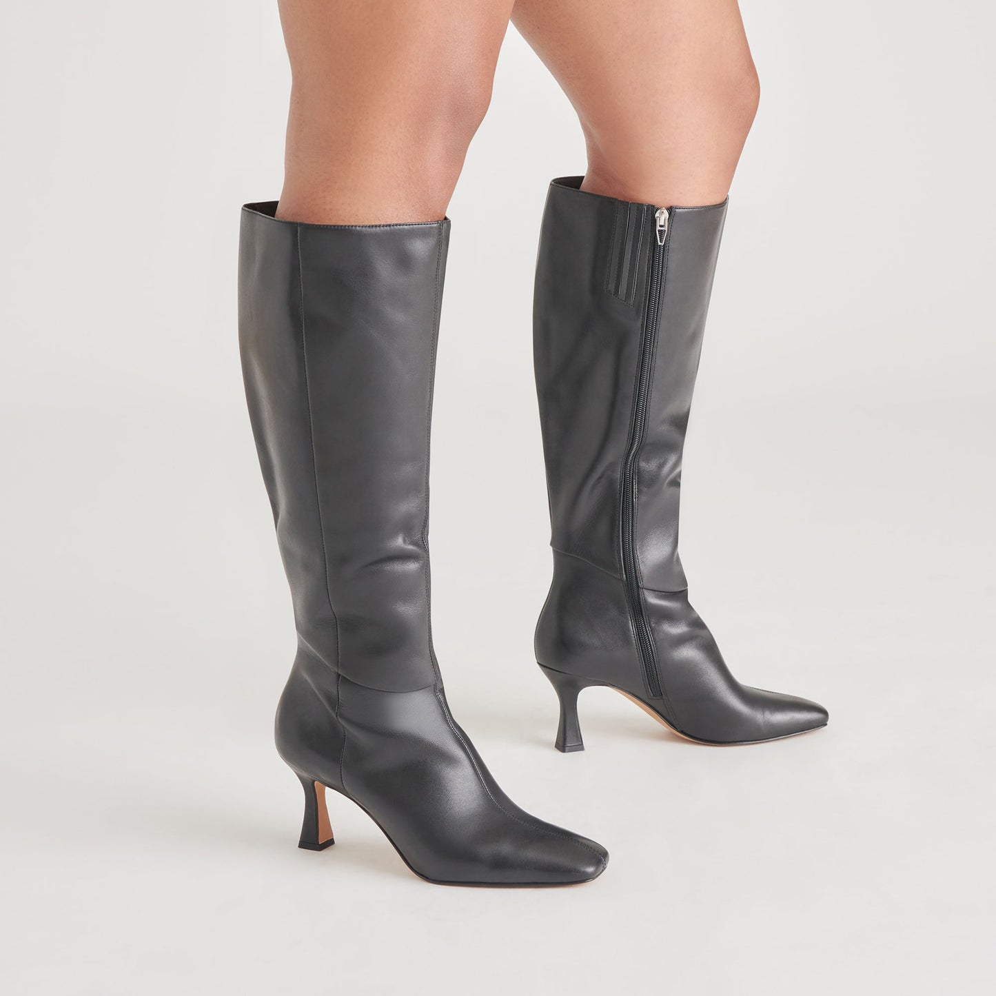 Dolce Vita Gyra Wide Calf Black Leather Boots
