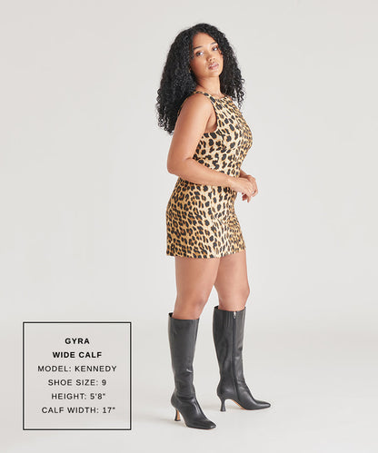 Dolce Vita Gyra Wide Calf Black Leather Boots