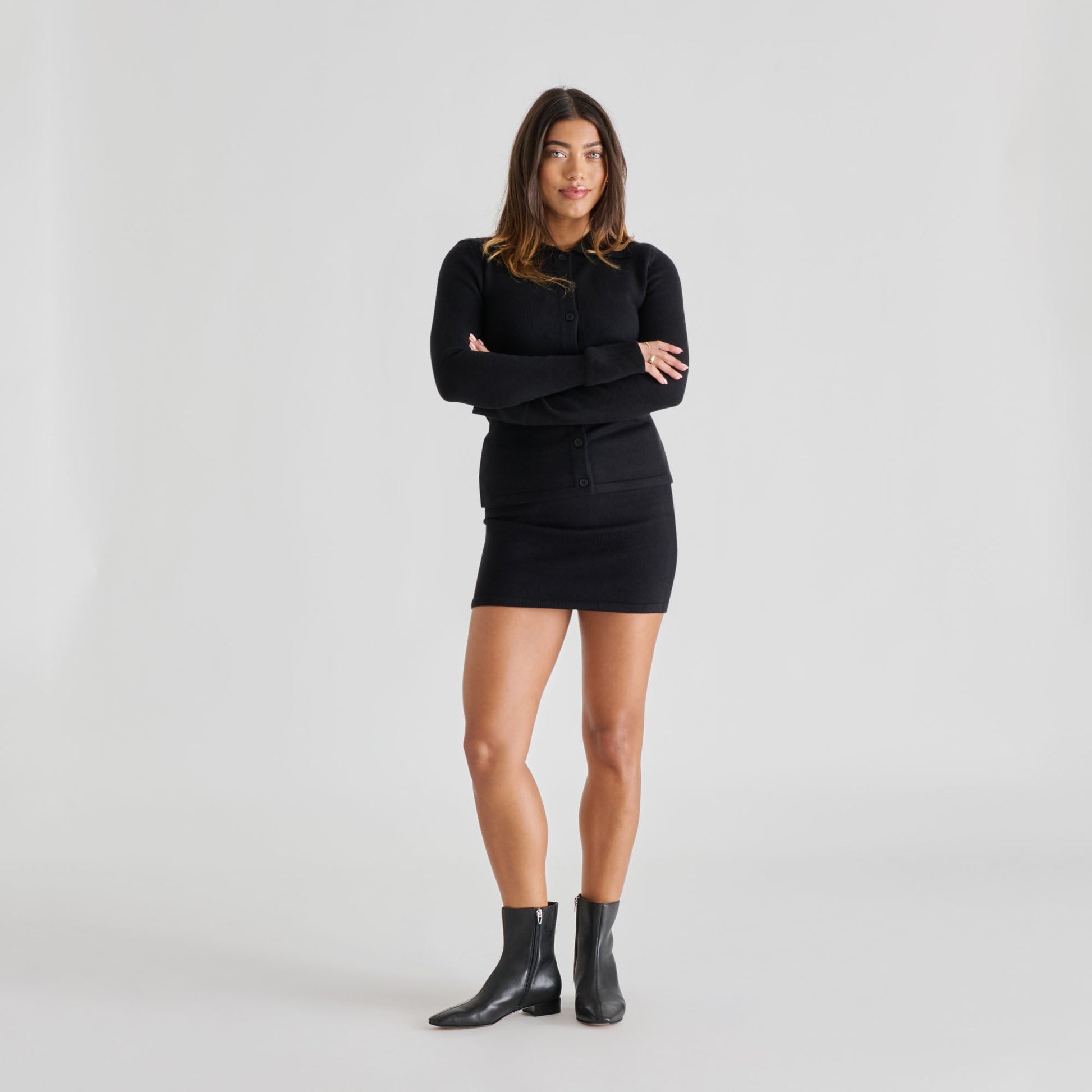 Dolce Vita Tarine Black Leather Booties