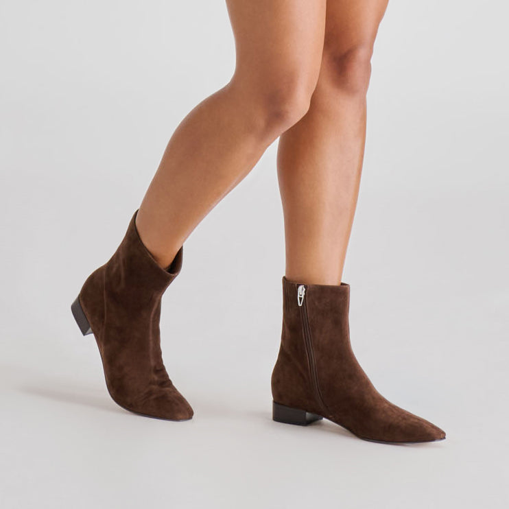 Dolce Vita Tarine Dk Brown Nubuck Booties