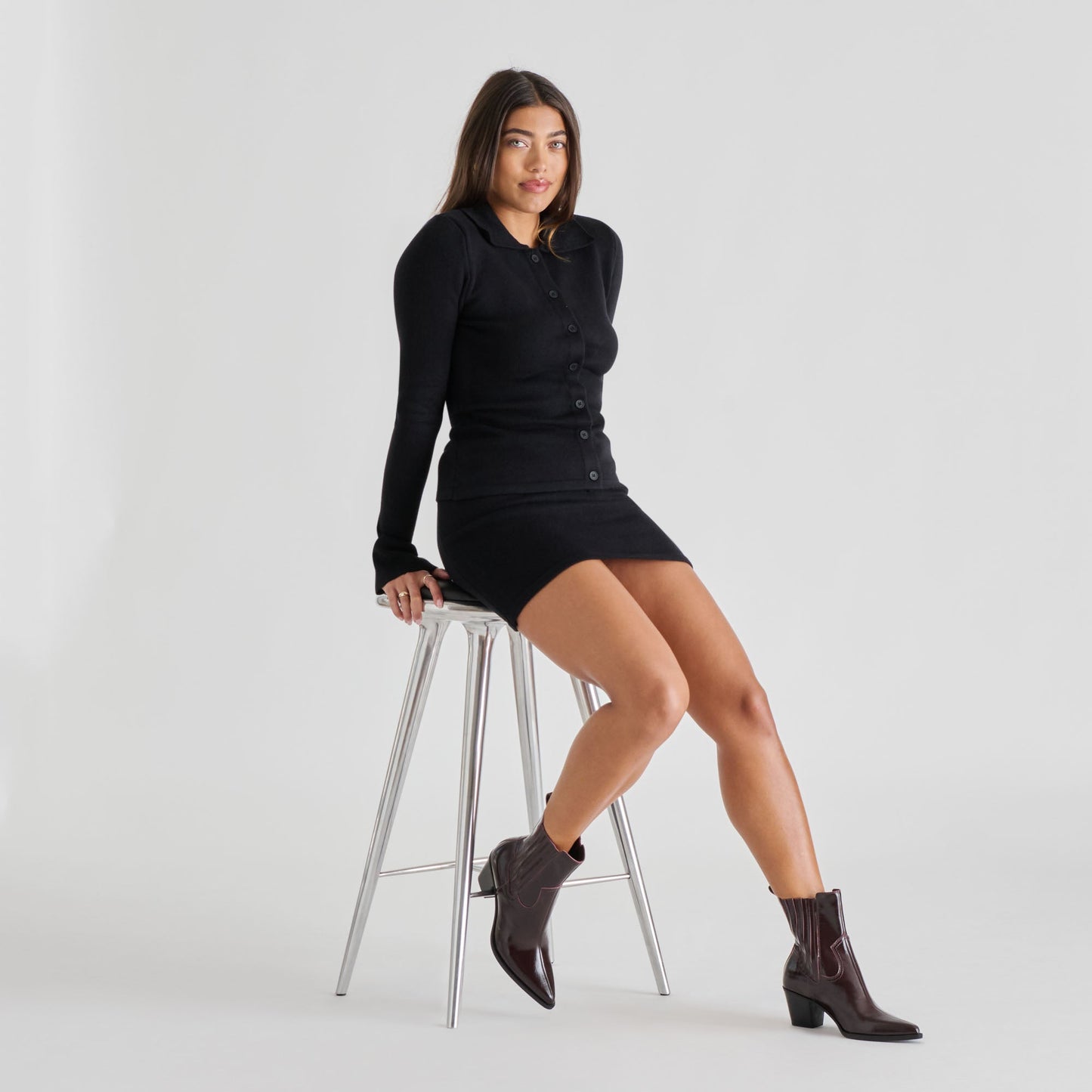 Dolce Vita Slim Mulberry Crinkle Patent Booties
