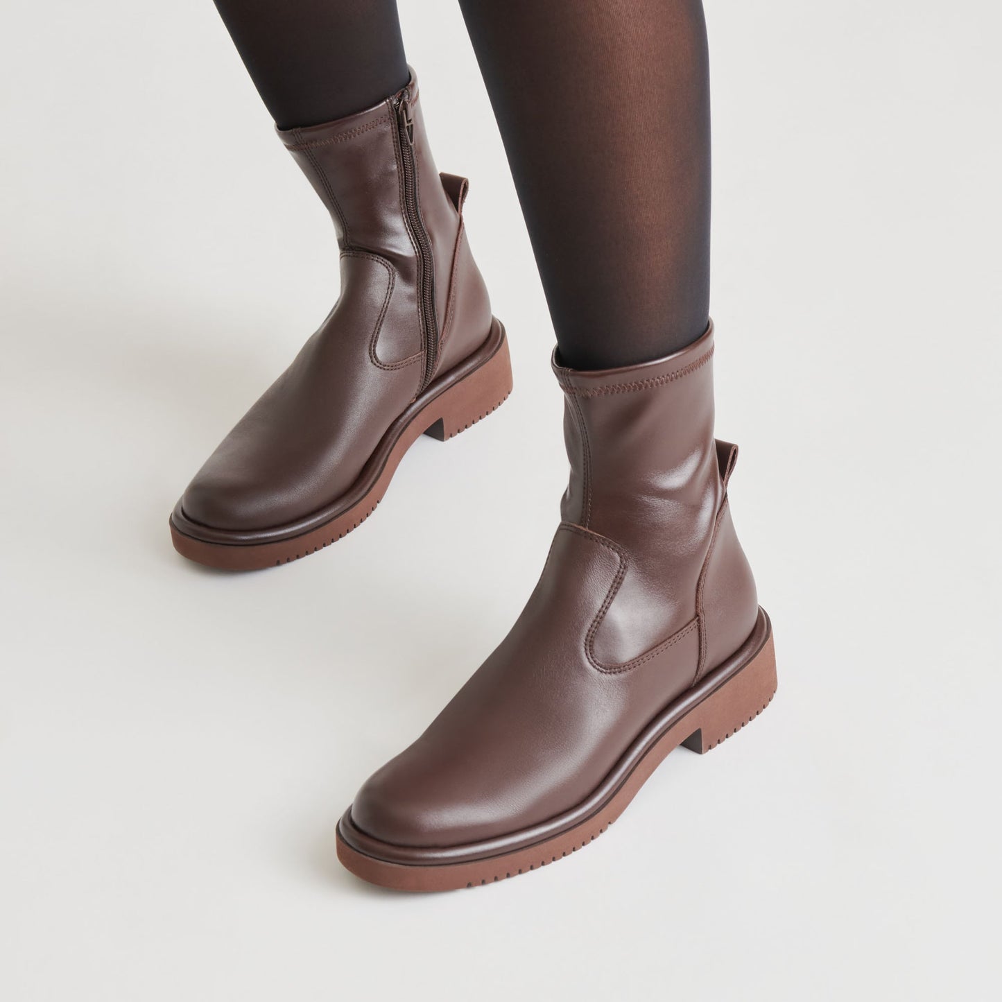 Dolce Vita Simaya H2O Waterproof Mahogany Leather Boots