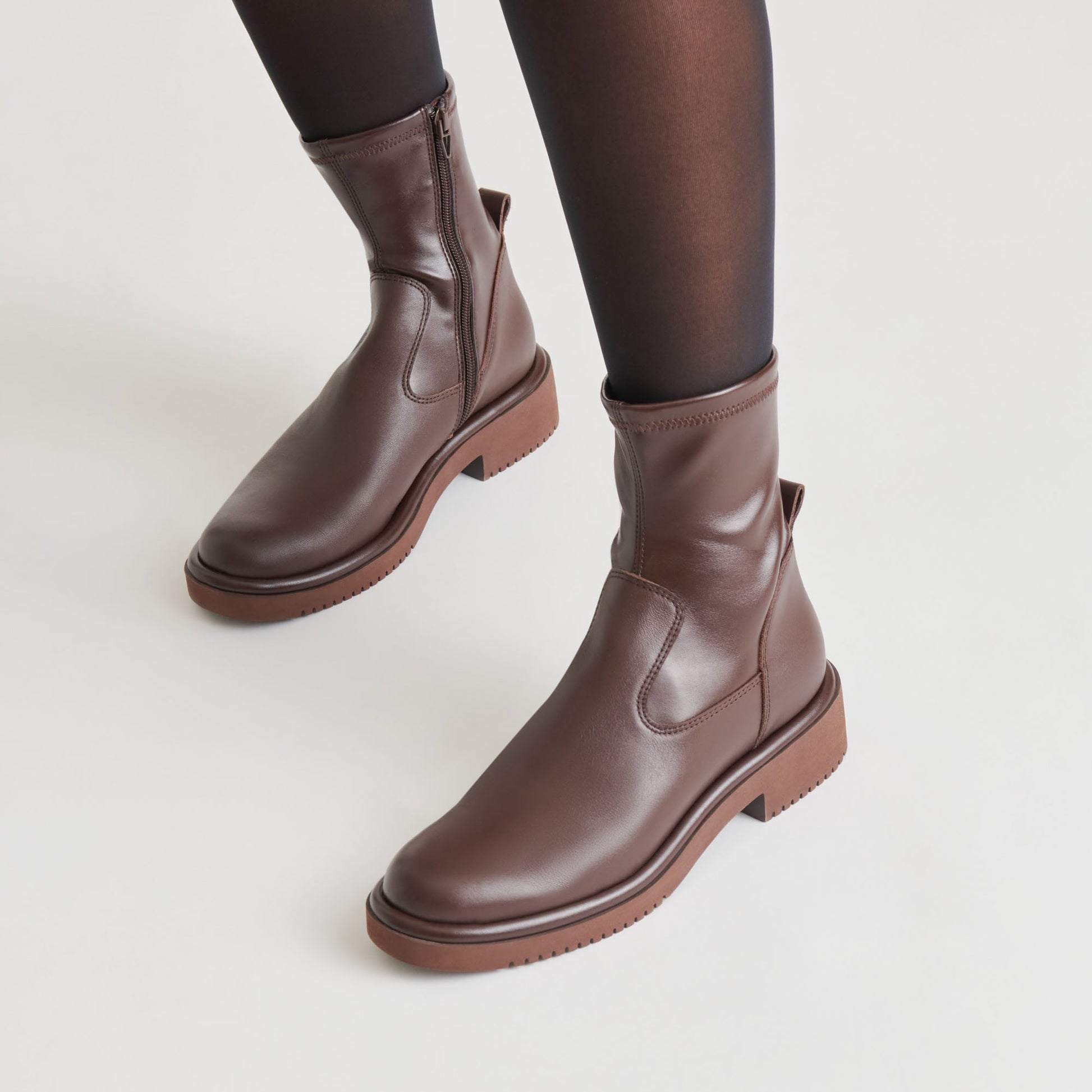 Dolce Vita Simaya H2O Waterproof Mahogany Leather Boots
