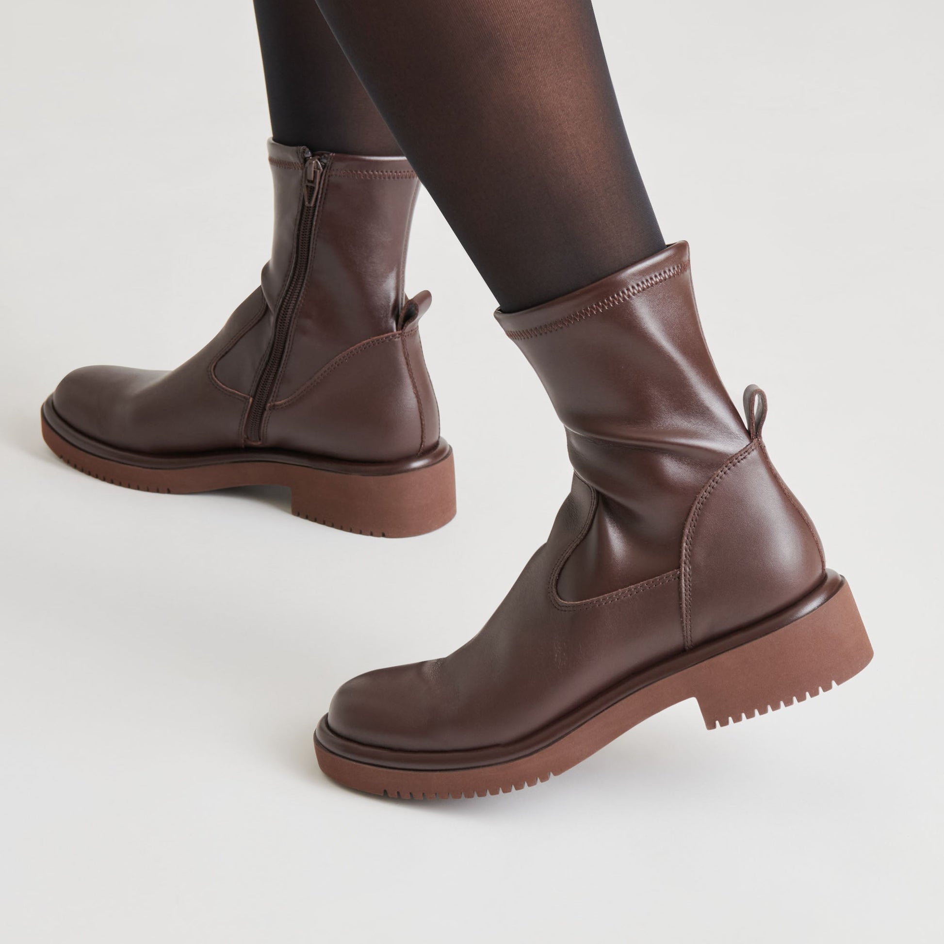Dolce Vita Simaya H2O Waterproof Mahogany Leather Boots