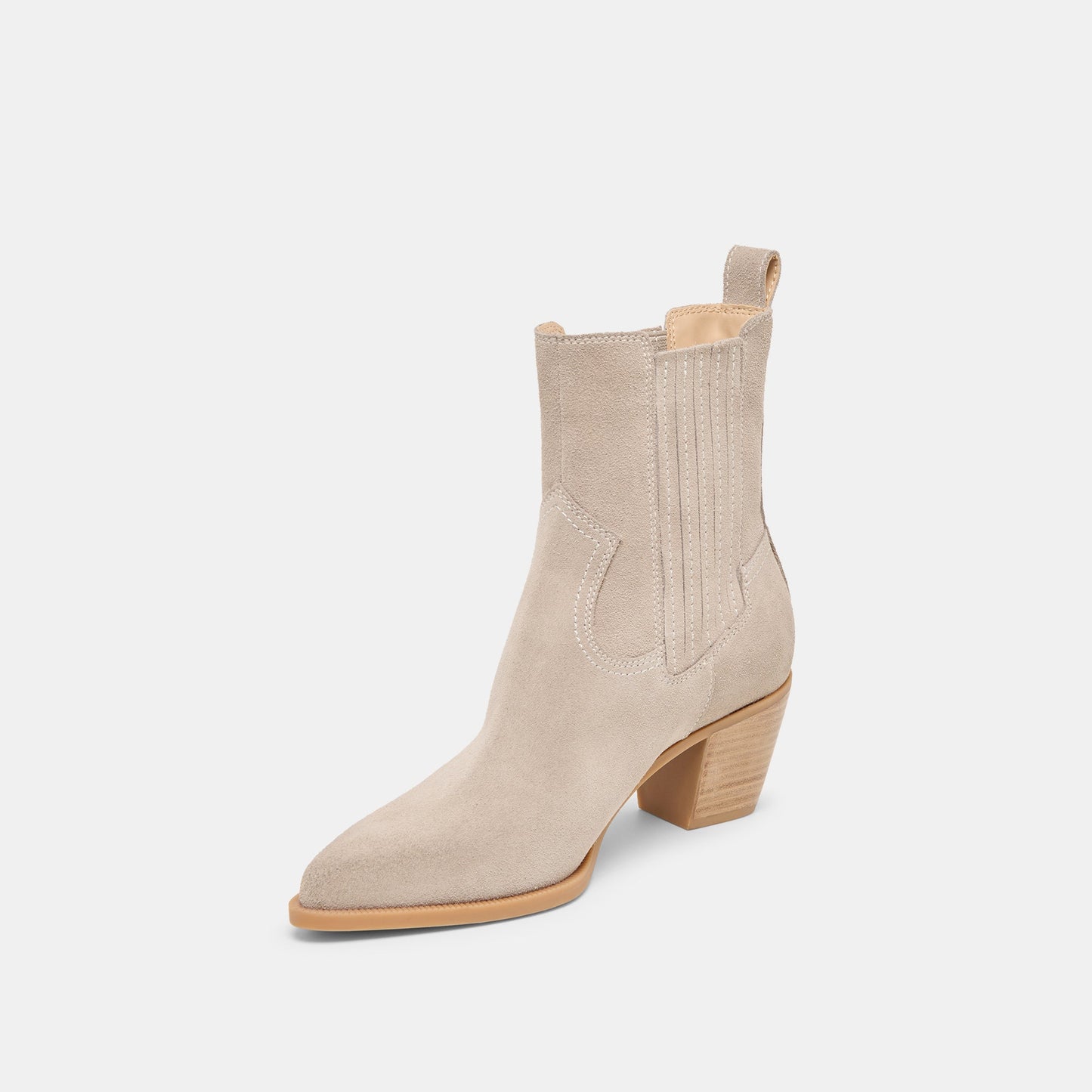 Dolce Vita Slim Taupe Suede Booties