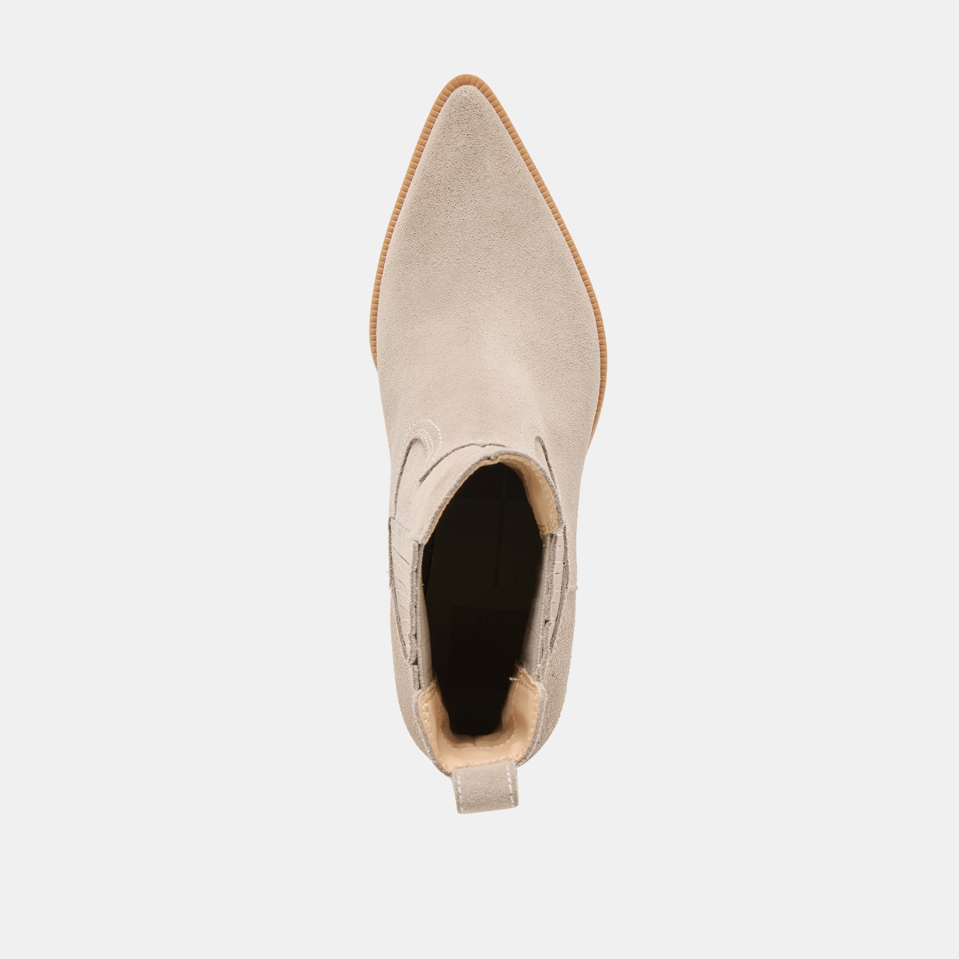 Dolce Vita Slim Taupe Suede Booties