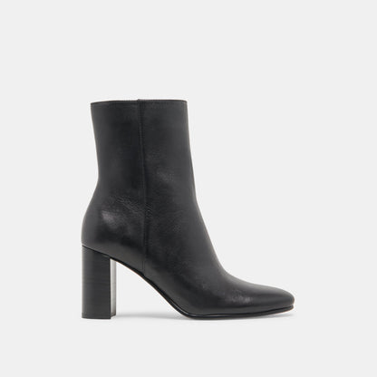 Dolce Vita Suzy Wide Black Leather Booties