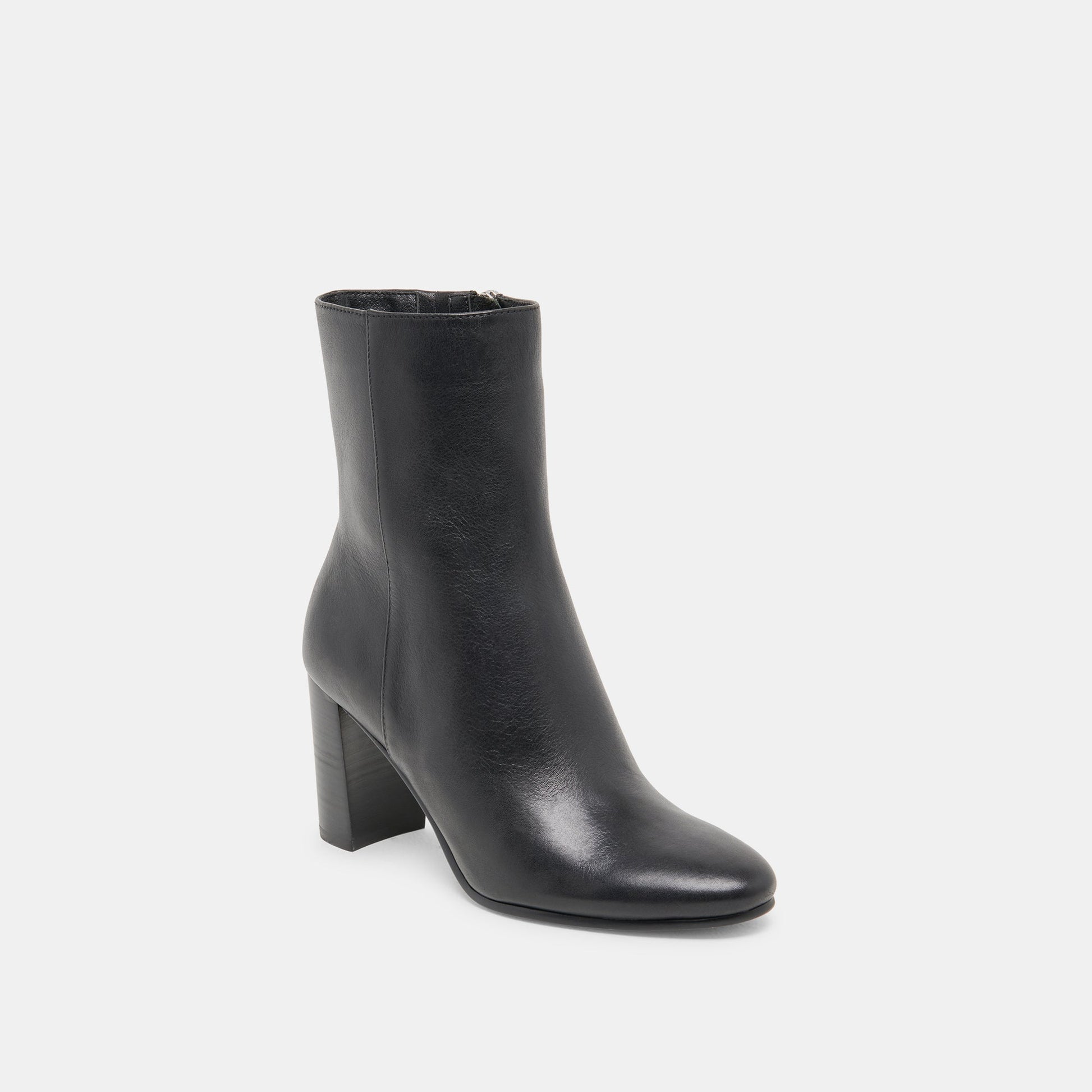 Dolce Vita Suzy Wide Black Leather Booties