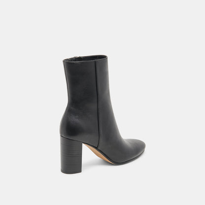 Dolce Vita Suzy Wide Black Leather Booties