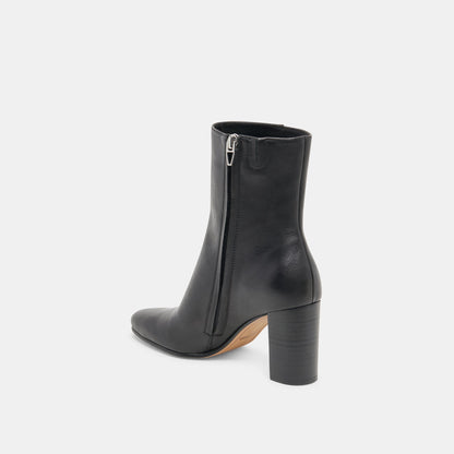 Dolce Vita Suzy Wide Black Leather Booties