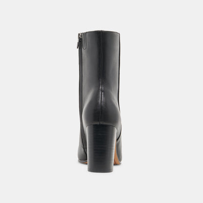 Dolce Vita Suzy Wide Black Leather Booties