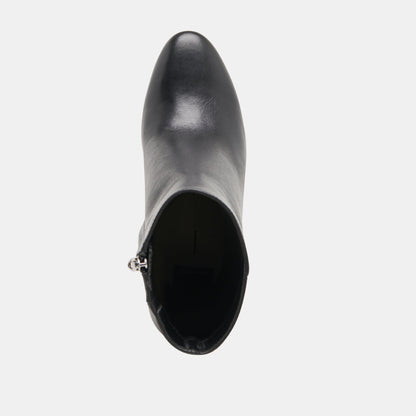 Dolce Vita Suzy Wide Black Leather Booties