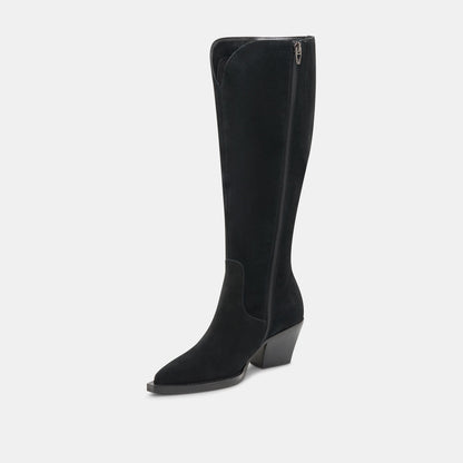 Dolce Vita Raj Extra Wide Calf Onyx Suede Boots
