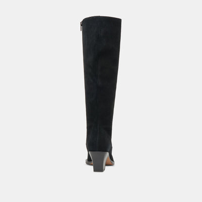Dolce Vita Raj Extra Wide Calf Onyx Suede Boots