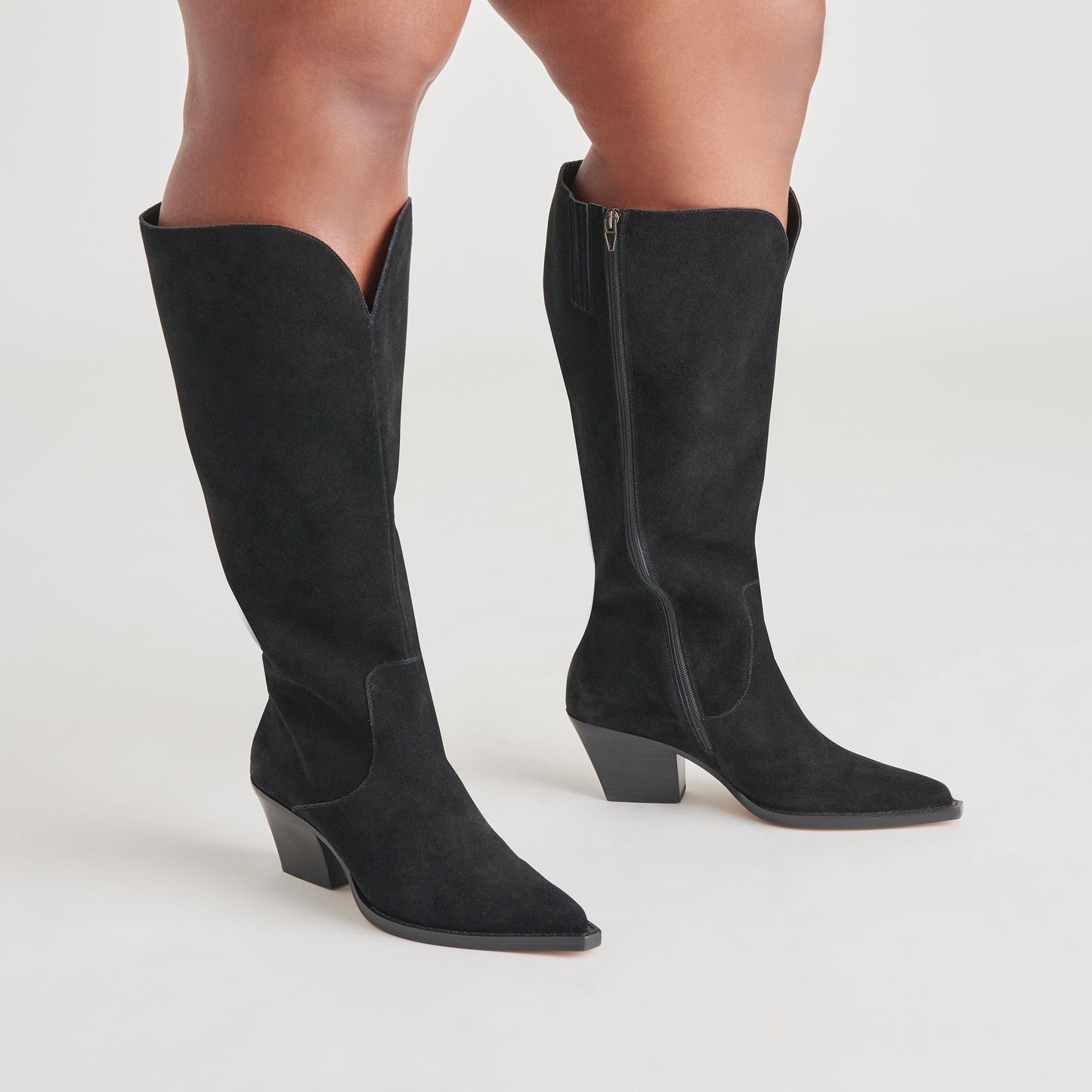 Dolce Vita Raj Extra Wide Calf Onyx Suede Boots