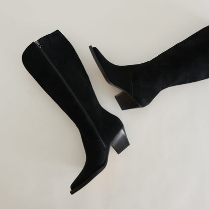 Dolce Vita Raj Extra Wide Calf Onyx Suede Boots