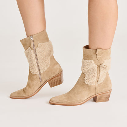 Dolce Vita Salil Plush Dk Taupe Suede Boots
