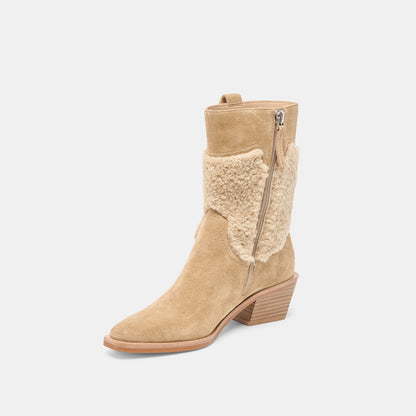 Dolce Vita Salil Plush Dk Taupe Suede Boots