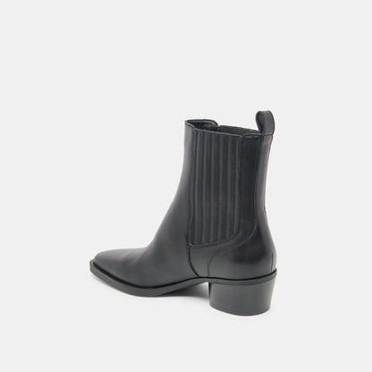 Dolce Vita Faint H2O Waterproof Black Leather Booties