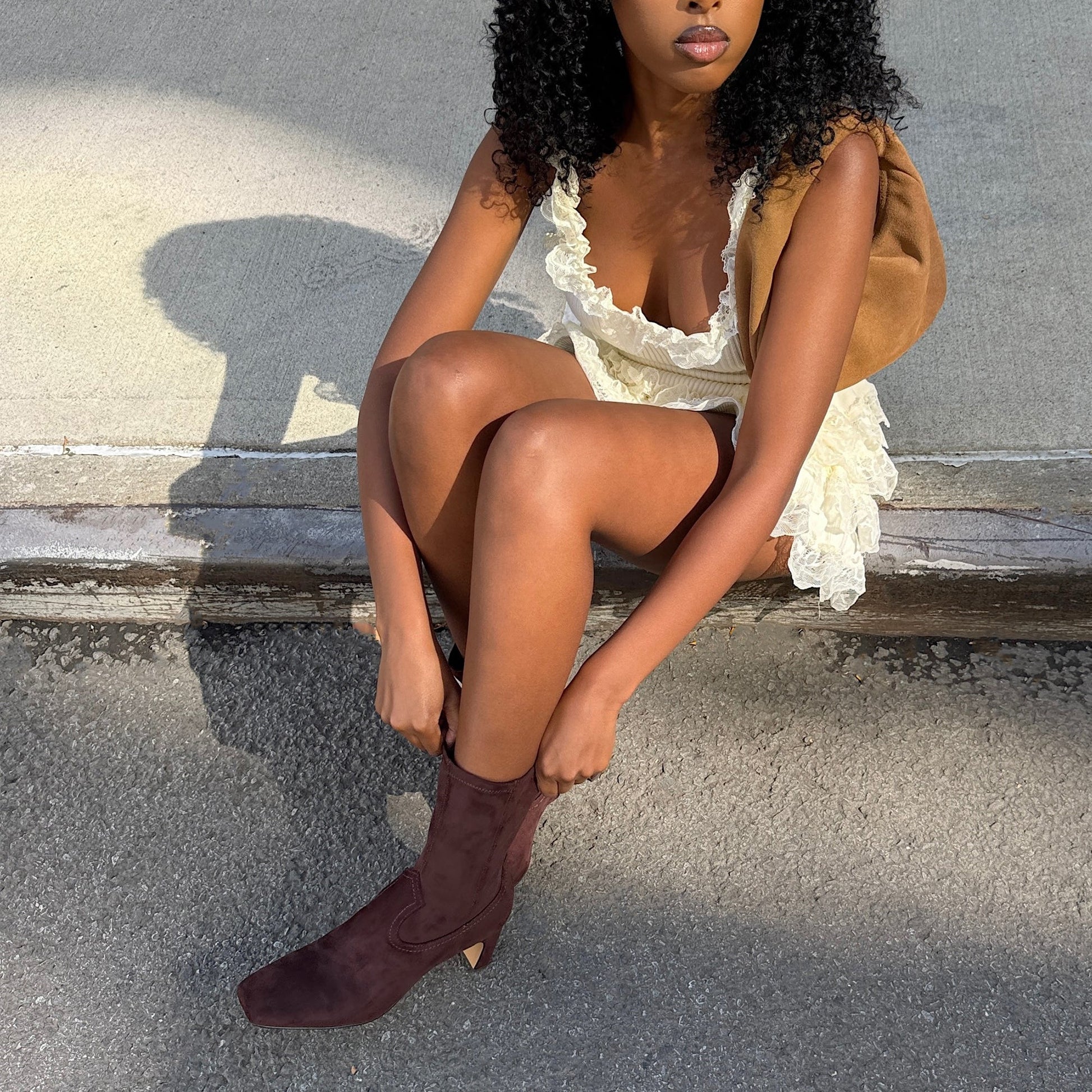 Dolce Vita Roan Mahogany Stella Suede Boots