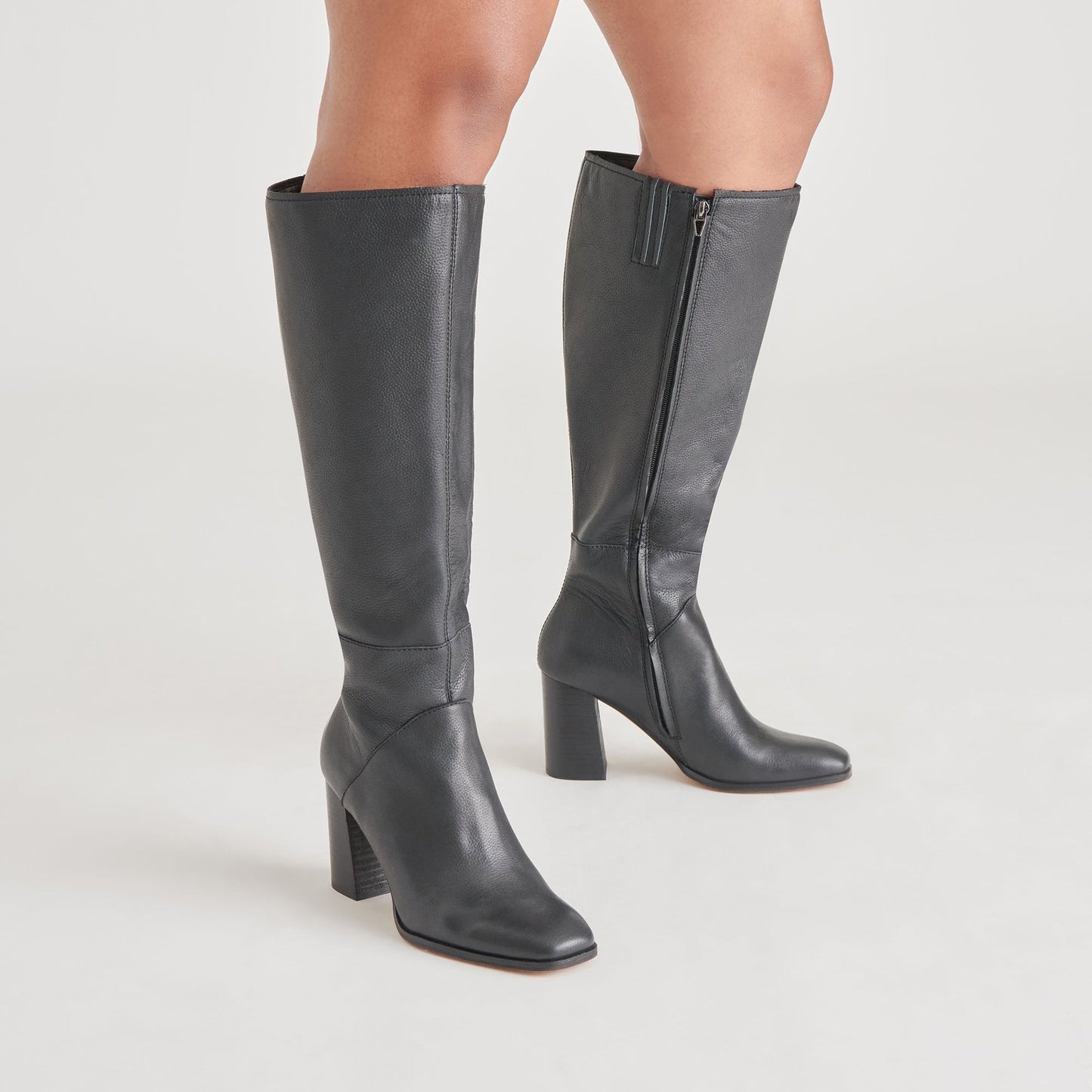 Dolce Vita FYNN Wide Calf Boots Onyx Leather