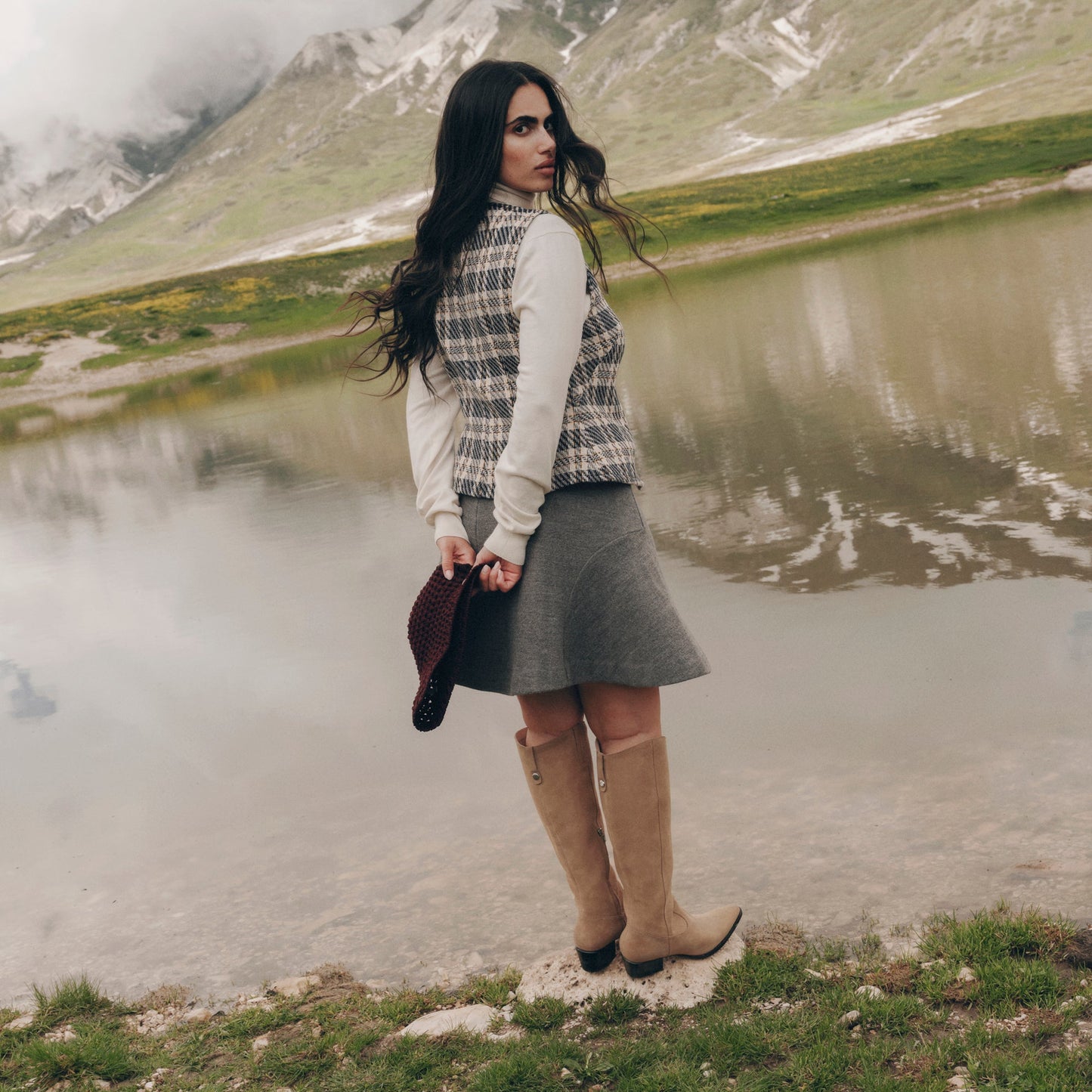 Dolce Vita Virona H2O Waterproof Dk Taupe Suede Boots