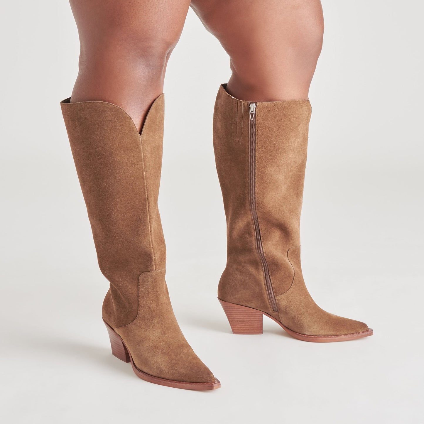 Dolce Vita Raj Extra Wide Calf Brown Suede Boots