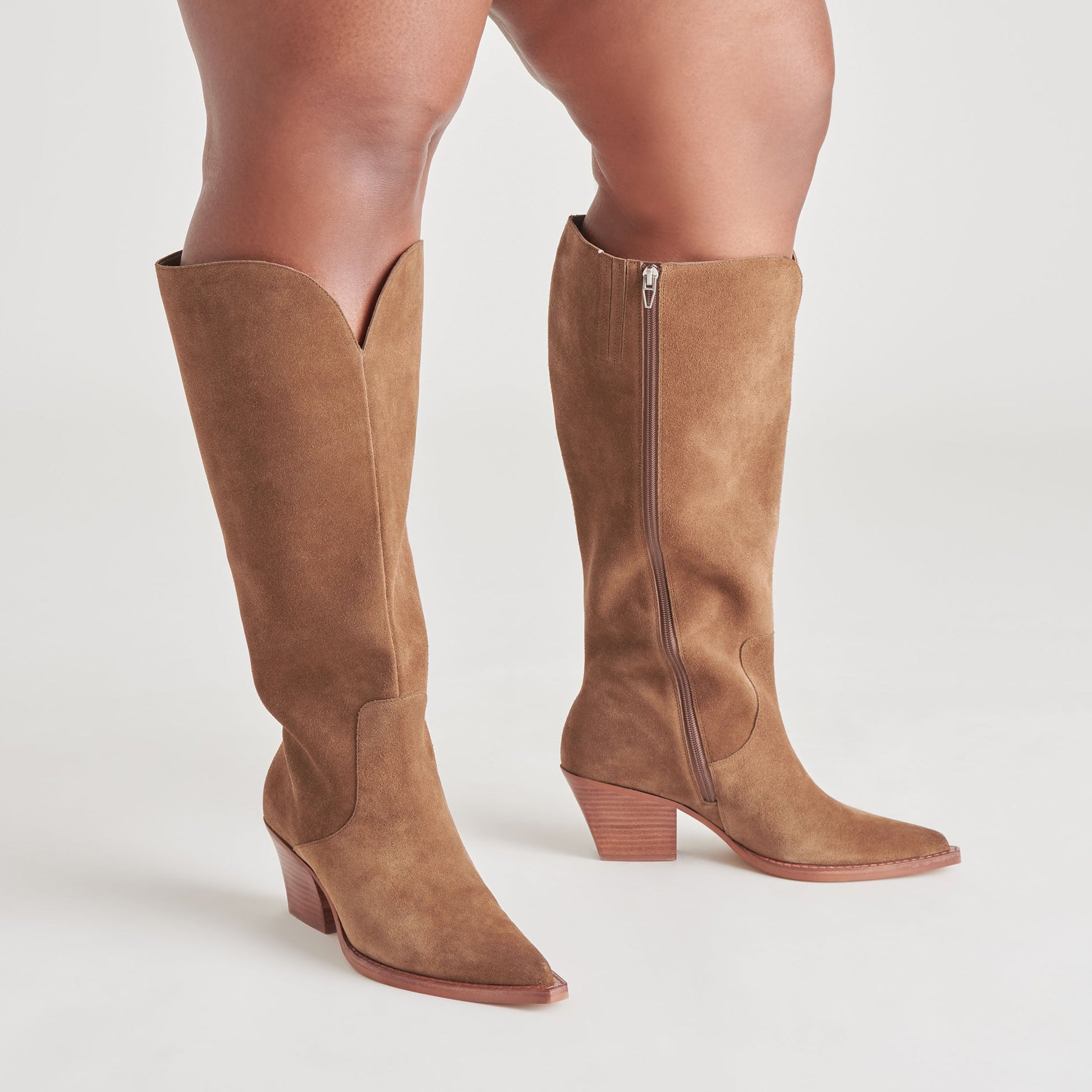 Dolce Vita Raj Extra Wide Calf Brown Suede Boots