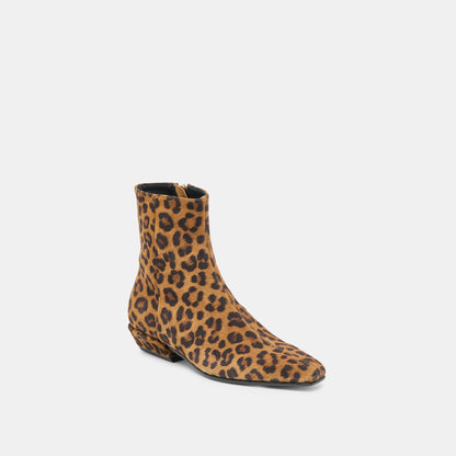 Dolce Vita Joanie Leopard Printed Suede Booties