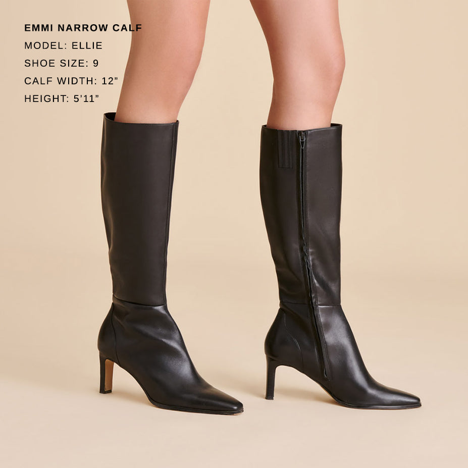 Dolce Vita Emmi Black Leather Narrow Calf Boots