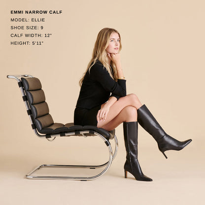 Dolce Vita Emmi Black Leather Narrow Calf Boots