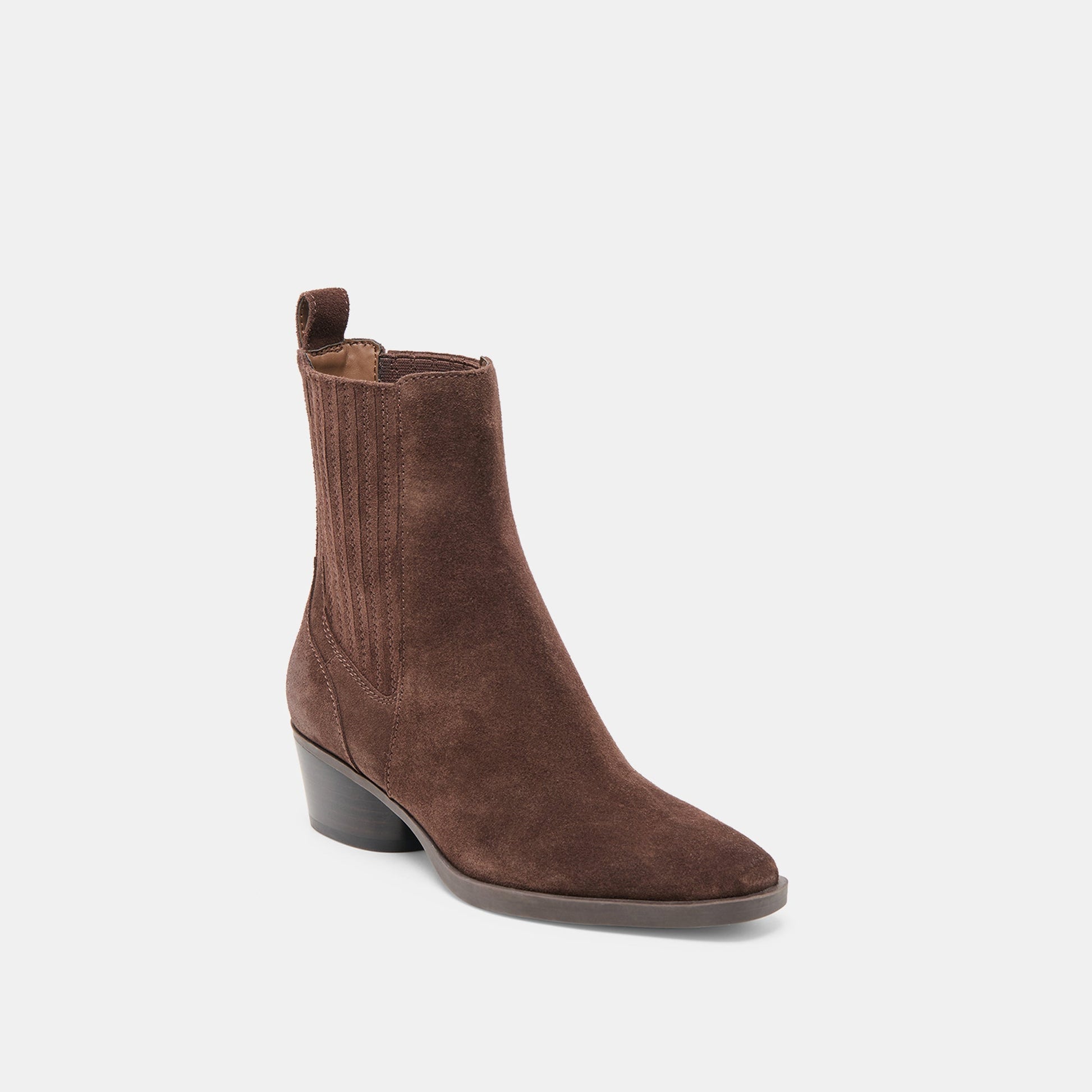 Dolce Vita Faint H2O Waterproof Dk Brown Suede Booties