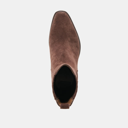Dolce Vita Faint H2O Waterproof Dk Brown Suede Booties