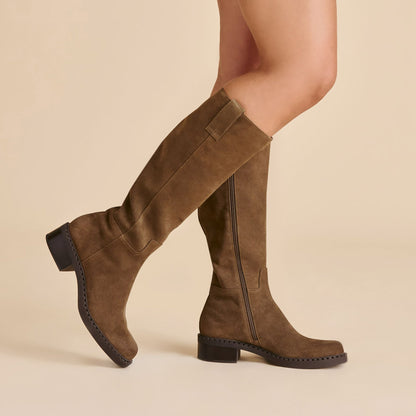 Dolce Vita Glory H2O Waterproof Olive Suede Boots
