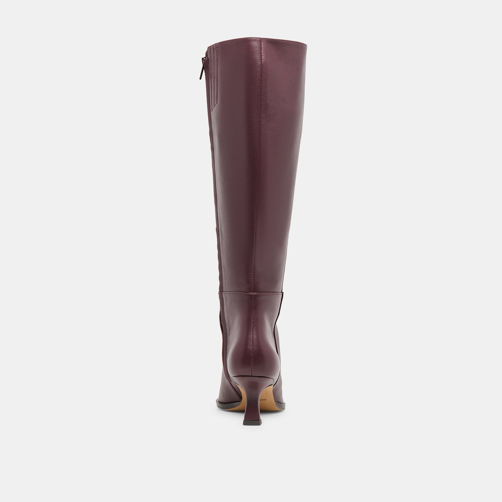Dolce Vita Auggie Wine Leather Wide Calf Boots
