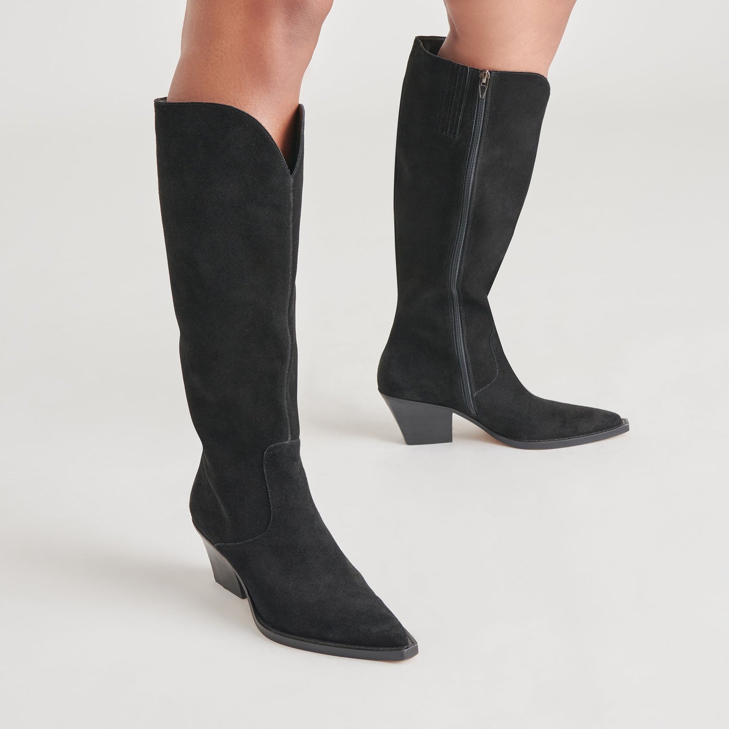 Dolce Vita RAJ Wide Calf Boots Onyx Suede