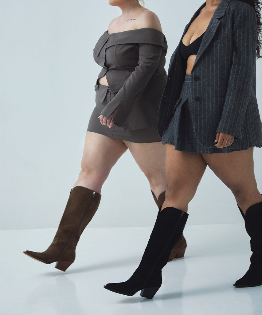 Dolce Vita RAJ Wide Calf Boots Onyx Suede