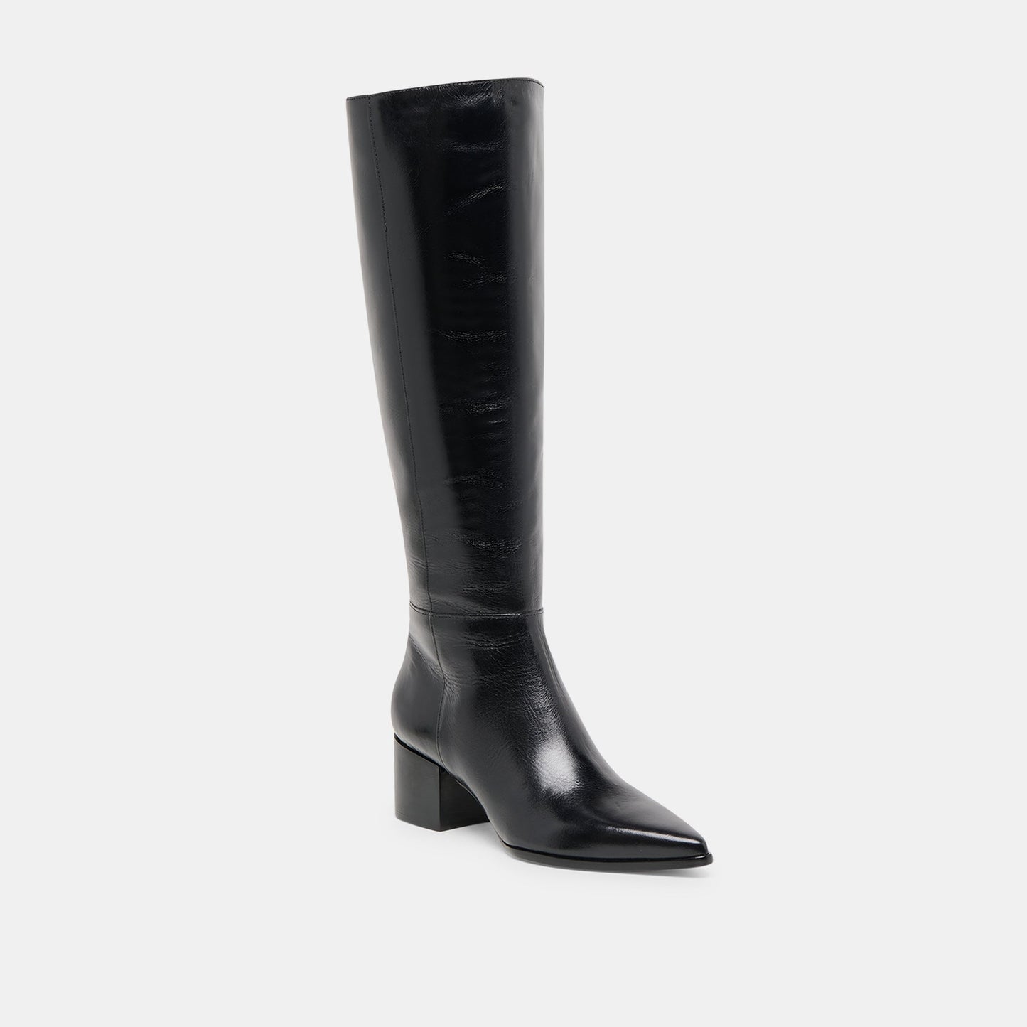 Dolce Vita Kirson Black Leather Wide Calf Boots