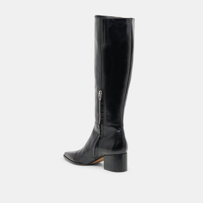 Dolce Vita Kirson Black Leather Wide Calf Boots