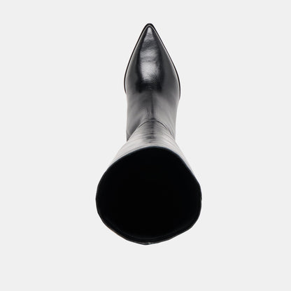 Dolce Vita Kirson Black Leather Wide Calf Boots