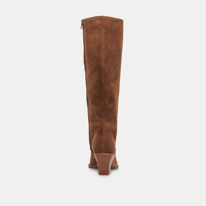 Dolce Vita RAJ Wide Calf Boots Brown Suede